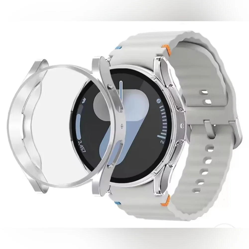 Sansung Smartwatch Cover with Silver and Blue Band Size 40 mm